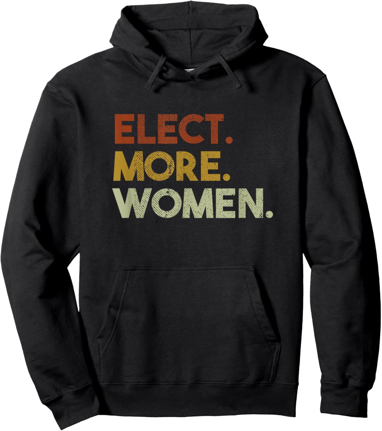 Elect More Women Vintage Vote Hoodie - Hoodie | Black