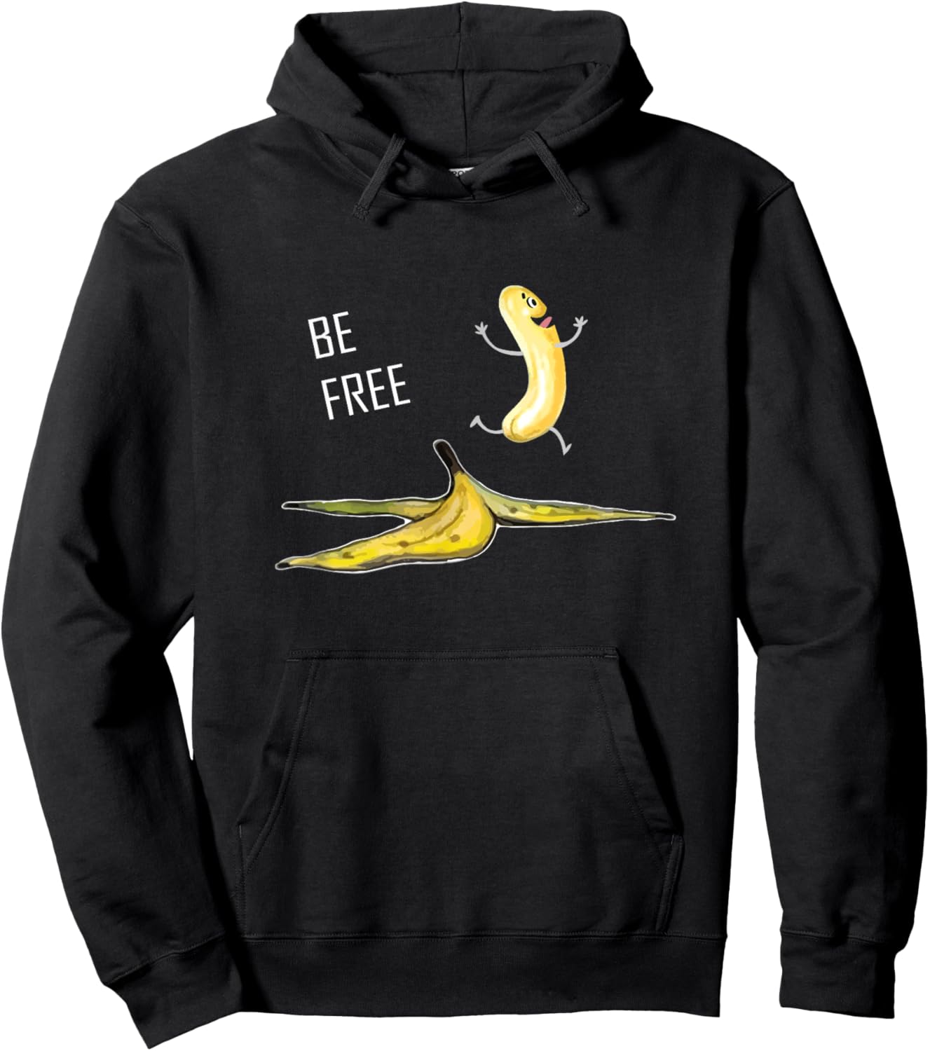 Be Free Banana Nudist Funny Nudist Funny Banana Hoodie - Hoodie | Black
