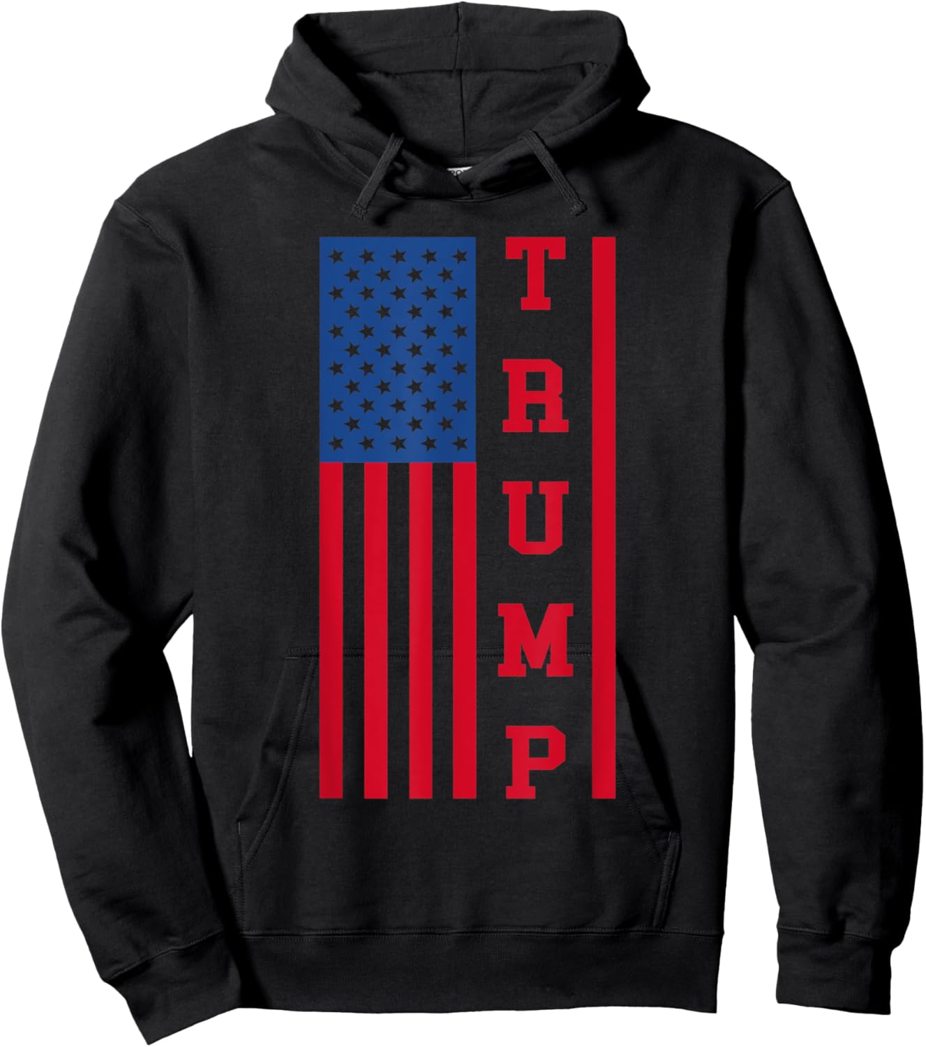 Trump Republicans Red And Blue Trump American Flag Women Kids Men Hoodie - Hoodie | Black