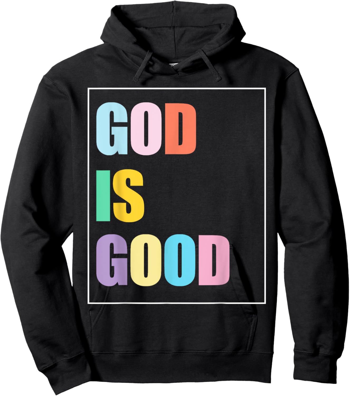 Colorful God is Good Hoodie - Hoodie | Black