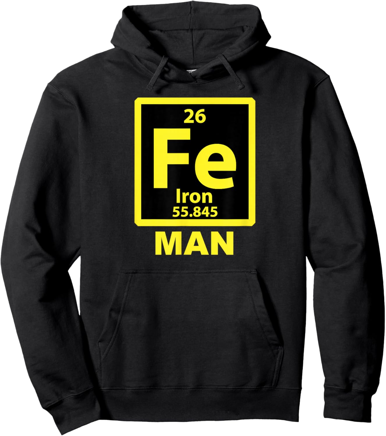 Iron (Fe) Man Funny Periodic Element Shirt Hoodie - Hoodie | Black