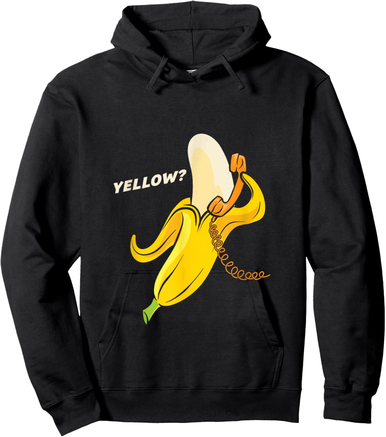 Funny Banana Phone - Yellow? Hello? Hoodie - Hoodie | Black