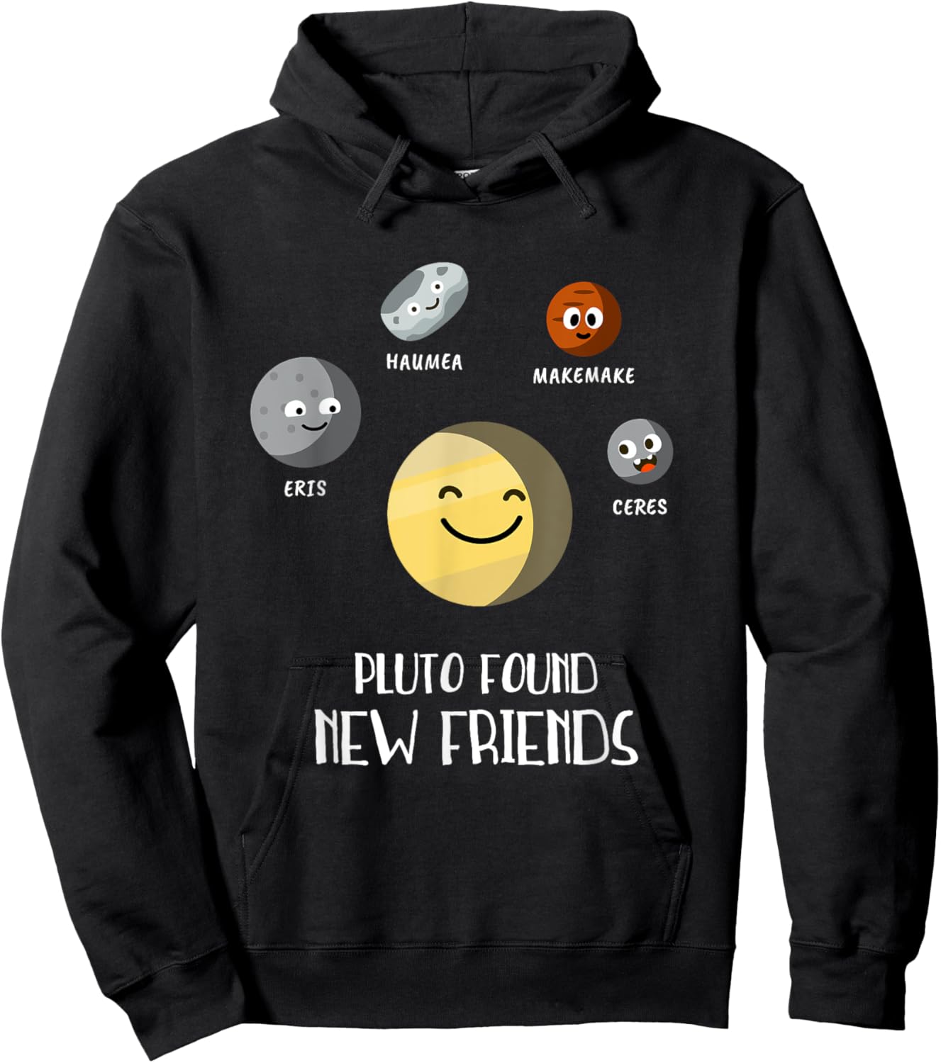 Pluto Dwarf Planet Friends Planets Space Funny Children Hoodie - Hoodie | Black