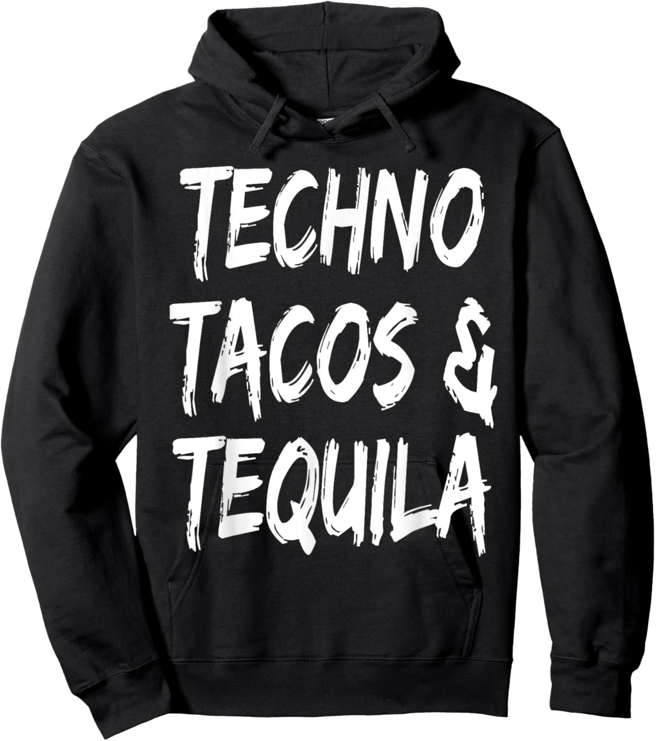 Funny Techno Tacos And Tequila Music Lover Musician DJ Hoodie - Hoodie | Black