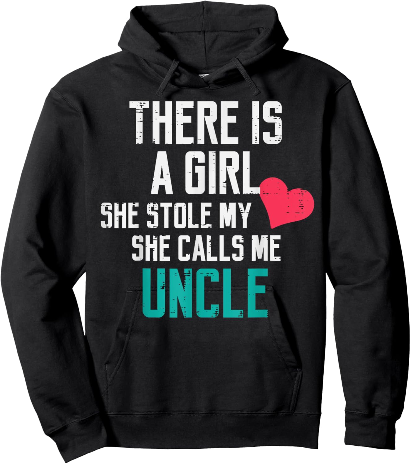 A Girl Stole My Heart Calls Me Uncle Cute Fathers Day Men Hoodie - Hoodie | Black