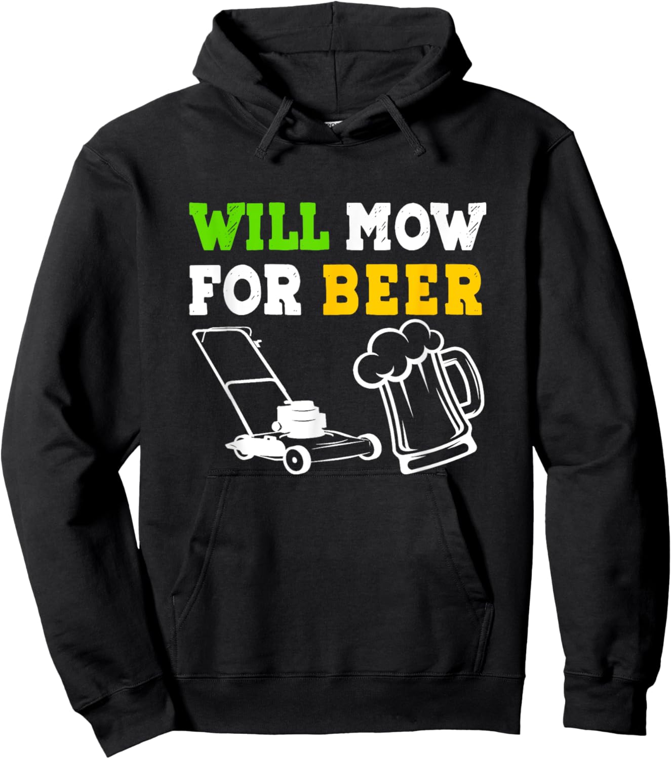 Will Mow For Beer Hoodie - Hoodie | Black