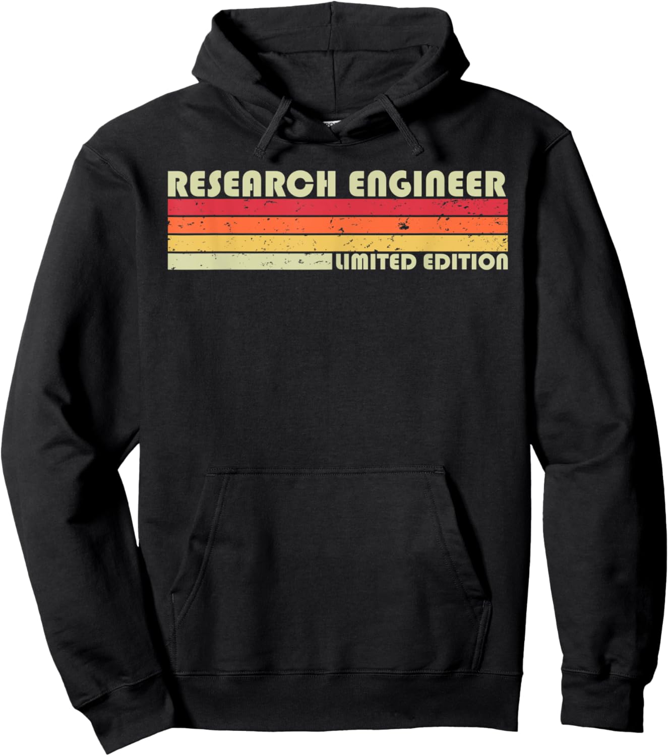 RESEARCH ENGINEER Funny Job Title Profession Birthday Worker Hoodie - Hoodie | Black