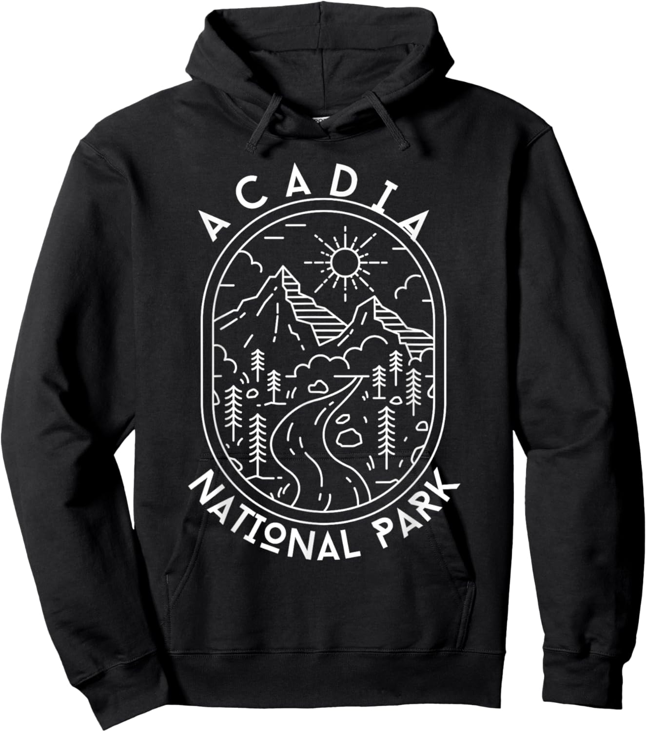 Acadia National Park Maine Nature Hike Outdoors Hoodie - Hoodie | Black