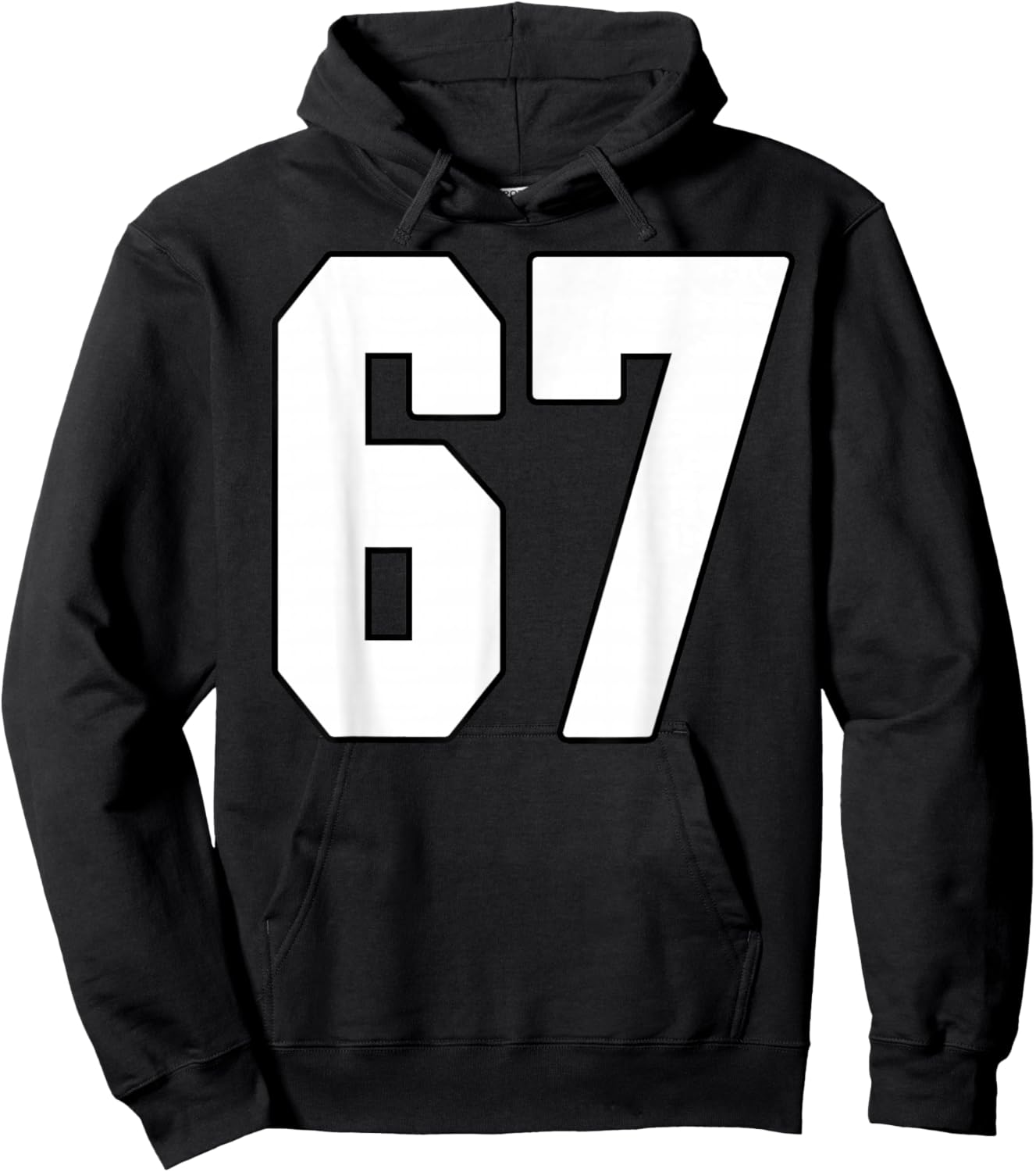 Big #67 Jersey Number 67 Uniform Biggest Fan Favorite Player Hoodie - Hoodie | Black