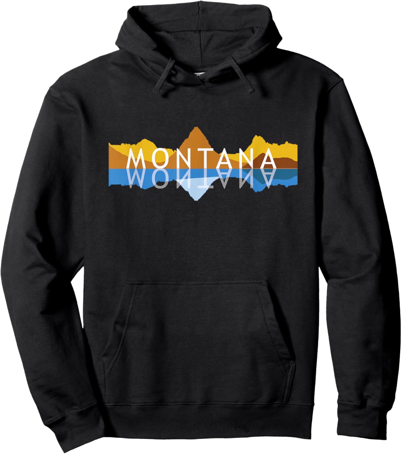 Montana Mountain Reflections - Mount Grinnell Souvenir Hoodie - Hoodie | Black