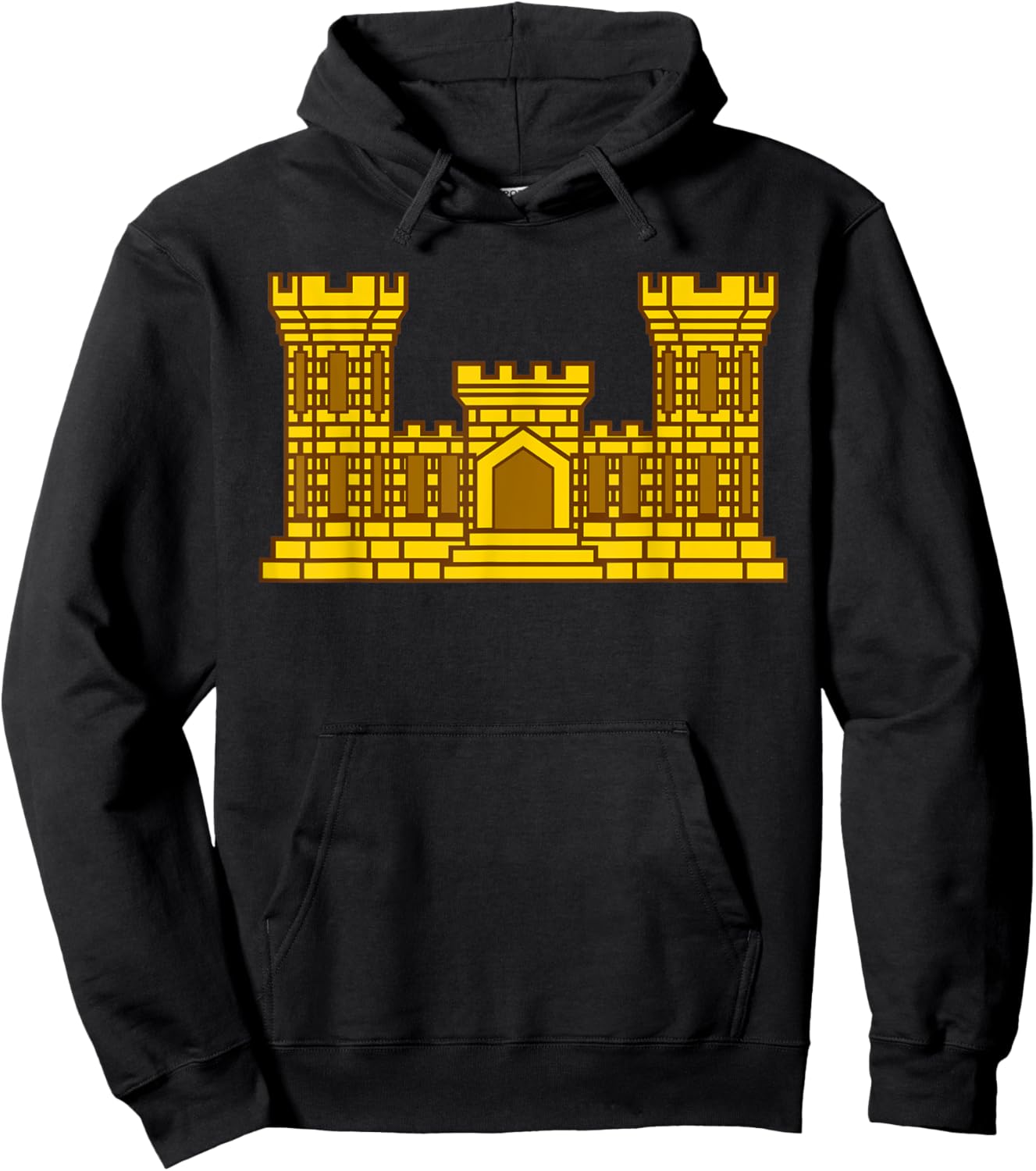 US Army Engineer Branch (EN) - Corps of Engineers - 12B Hoodie - Hoodie | Black