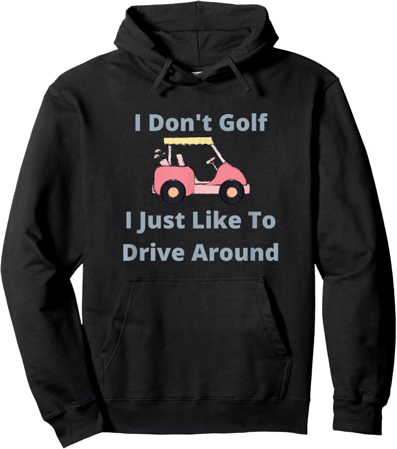 Funny Golf Gifts By PS Black Golf Cart , Small, -Adults Hoodie - Hoodie | Black