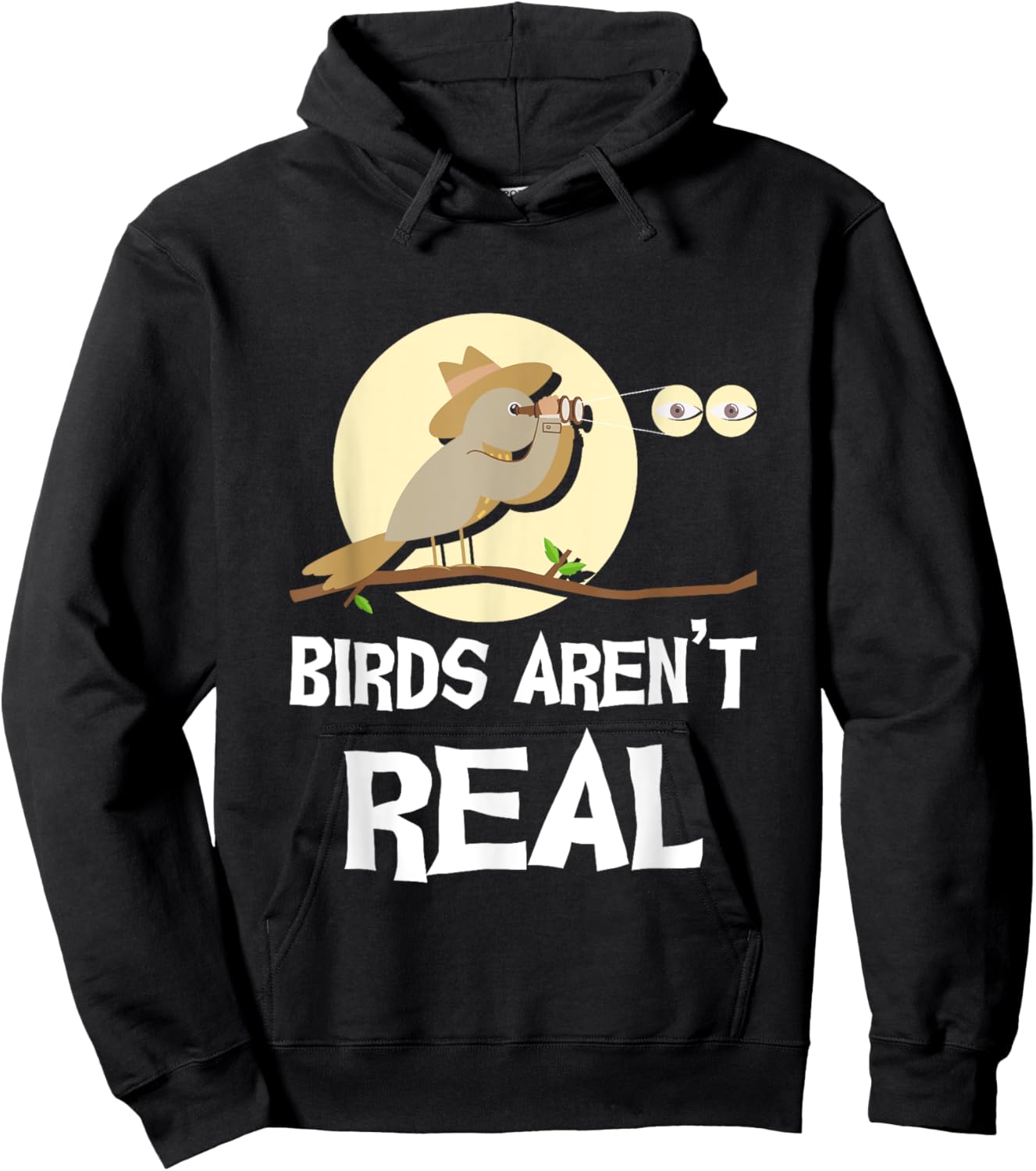 Birds Aren’t Real Birding Bird Watching Birder Bird Watcher Hoodie - Hoodie | Black