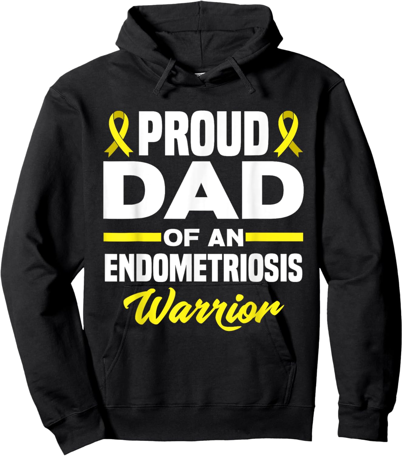 Proud Dad Of An Endometriosis Warrior Endo Awareness Hoodie - Hoodie | Black