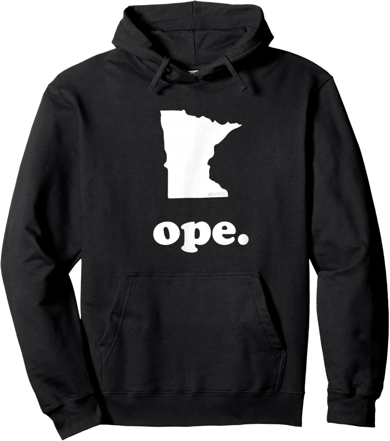 “Ope” Funny Midwest Slang Phrase & Map of Minnesota Hoodie - Hoodie | Black