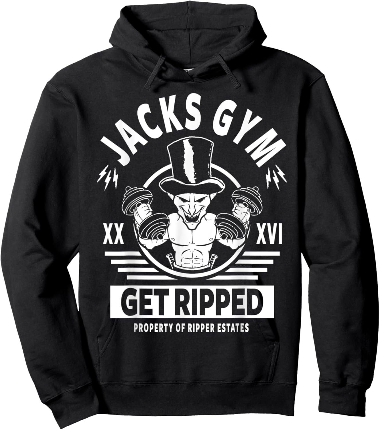 Jack The Ripper Fitness & Exercise Gym Motivation Workout Hoodie - Hoodie | Black
