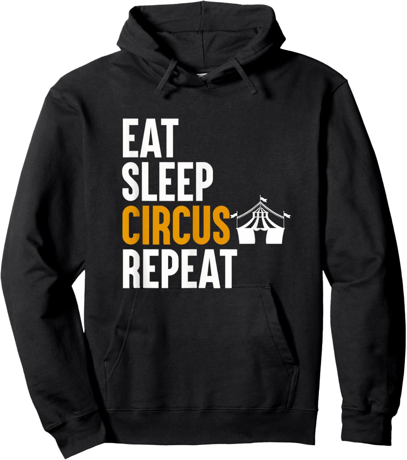 Eat Sleep Circus Repeat Carnival Clown Staff Funny Circus Hoodie - Hoodie | Black