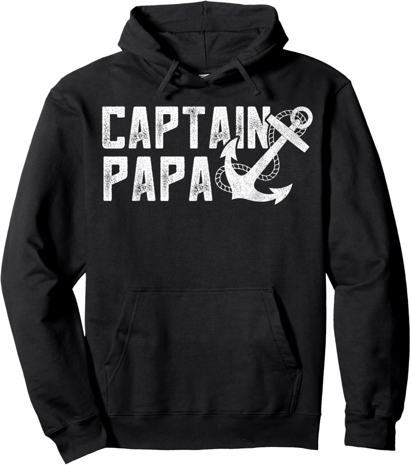 Fathers Day Lake Life Grandpa Apparel, Pontoon Captain Papa Hoodie - Hoodie | Black