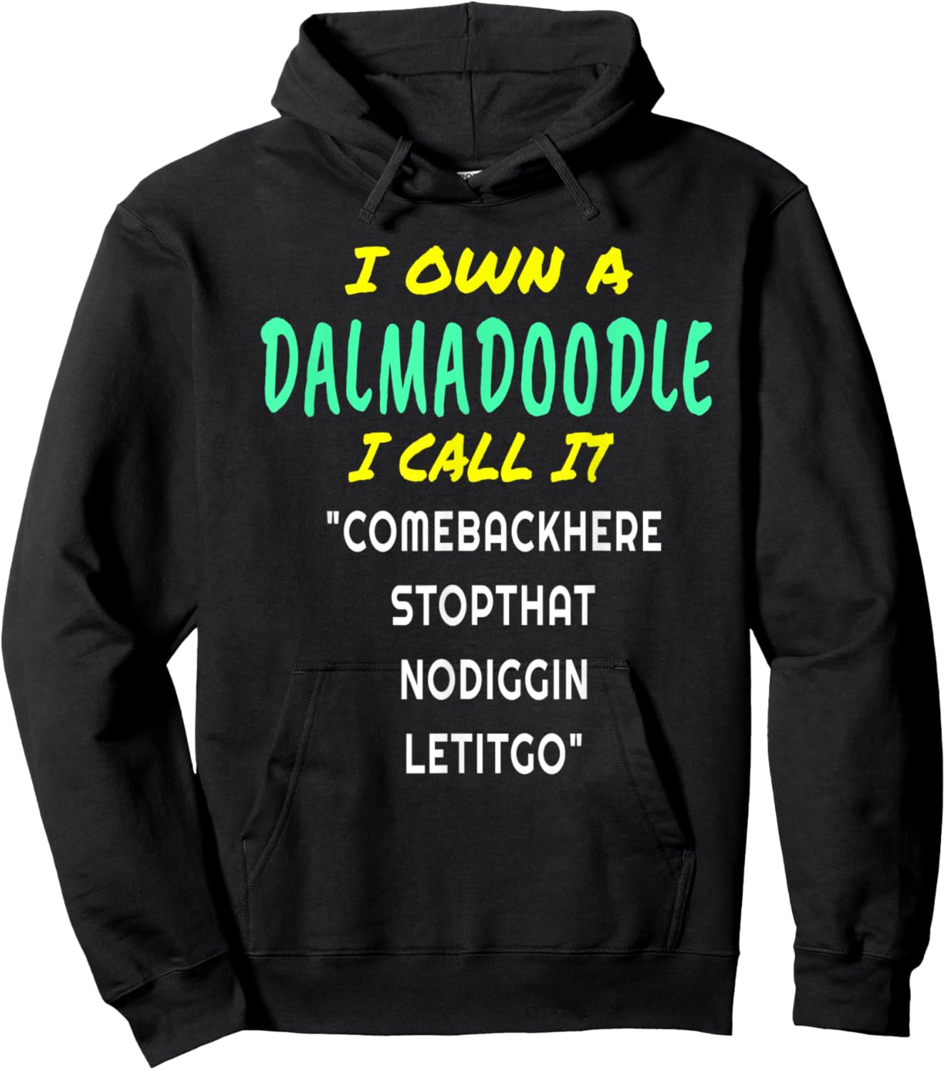 I Love My DALMADOODLE Owner Dog Puppy Funny Women Kids Hoodie - Hoodie | Black