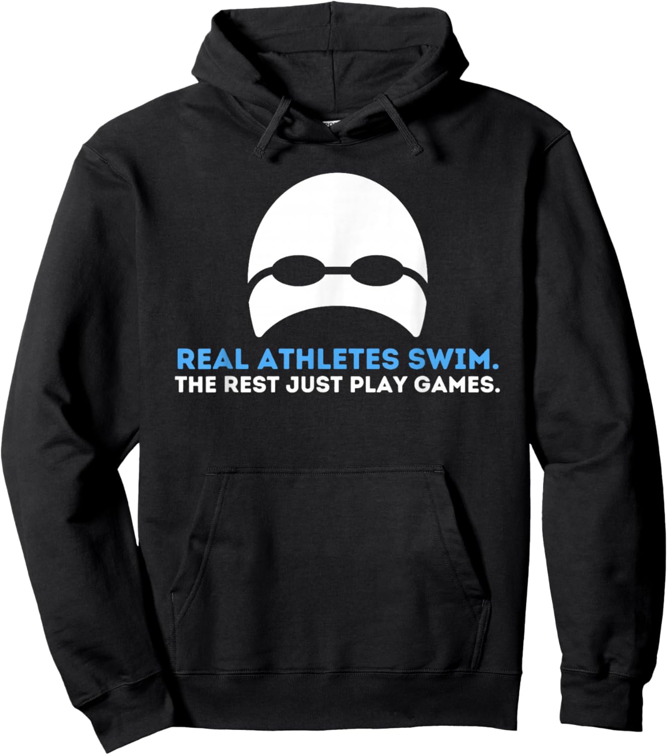 Real Athletes Swim - Swimming Swimmer Water Sports Hoodie - Hoodie | Black
