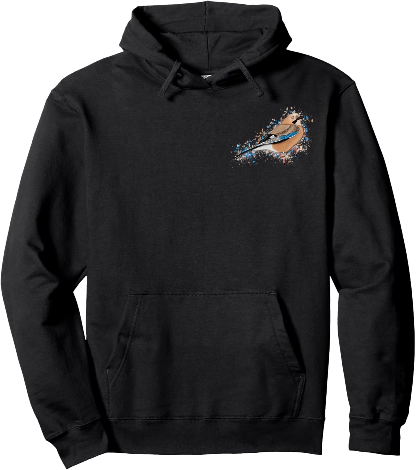 European Jay Bird Birder Birdlover Birdwatcher Animal Hoodie - Hoodie | Black