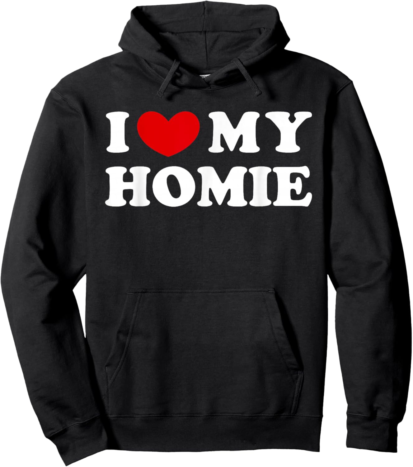 I Love My Homie, I Heart My Homie Hoodie - Hoodie | Black