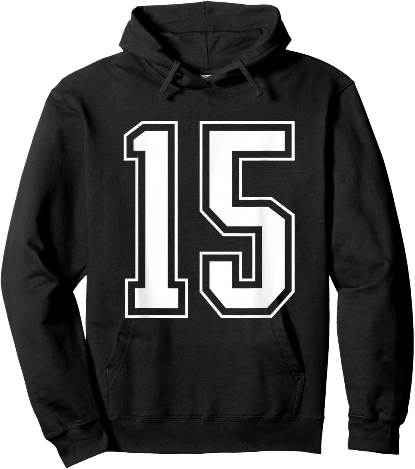 Varsity Jersey Number 15 Hoodie - Hoodie | Black