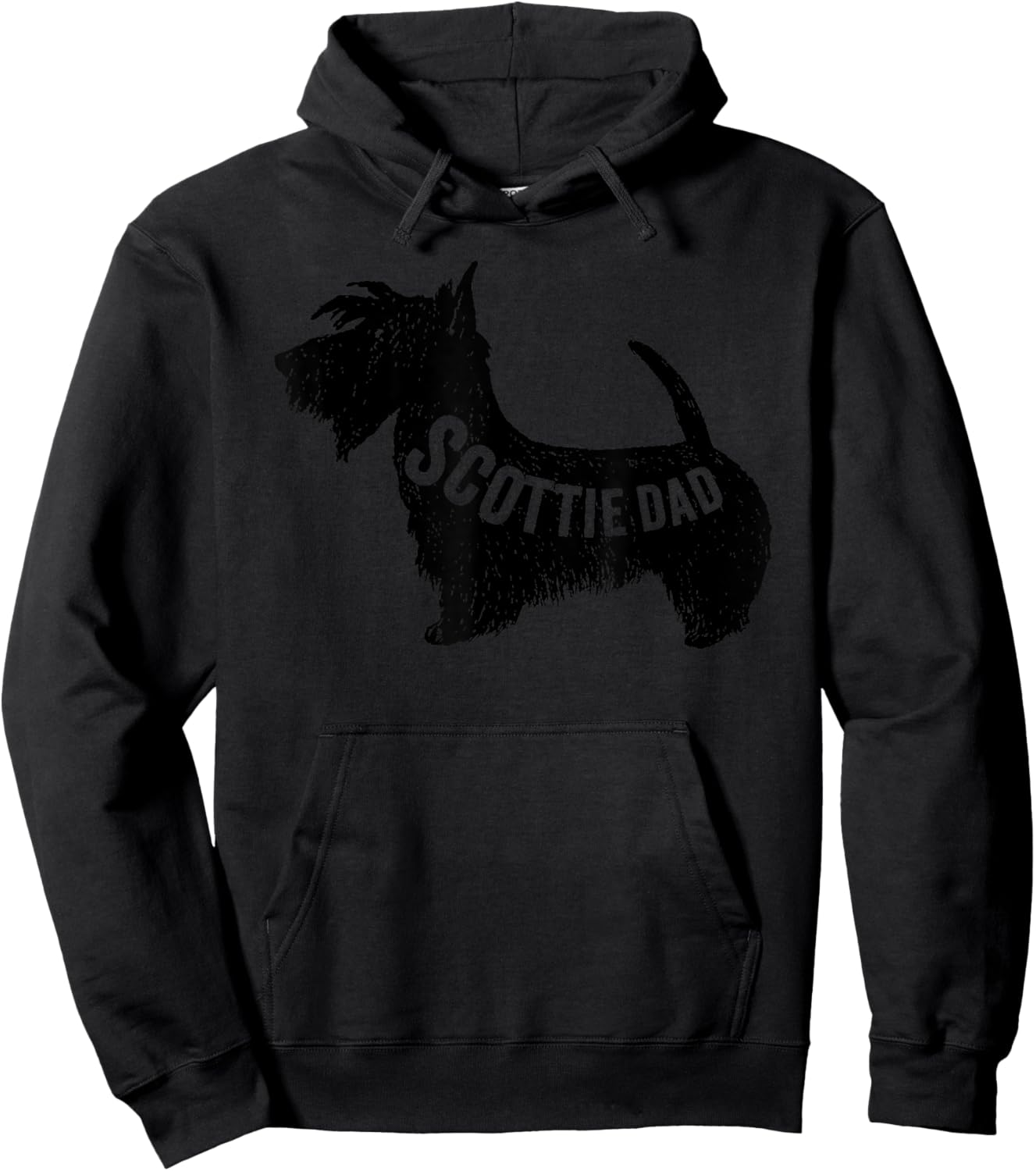 Scottie dad dog lover, cute Scottish Terrier dog dad vintage Hoodie - Hoodie | Black