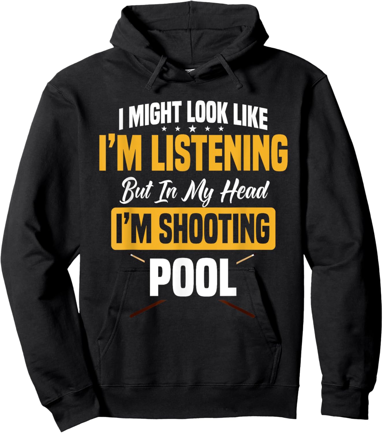 Billiards Player Pool Table Snooker Pyramid Billiard Stick Hoodie - Hoodie | Black