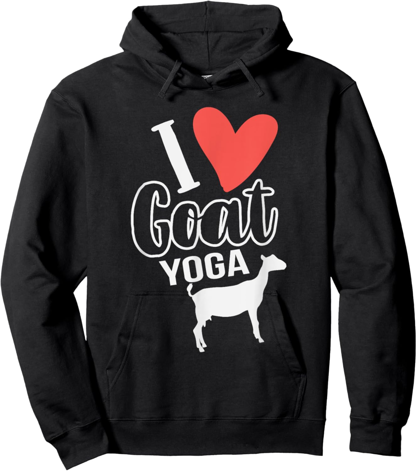I Love Goat Yoga Funny Goat Yoga Hoodie - Hoodie | Black