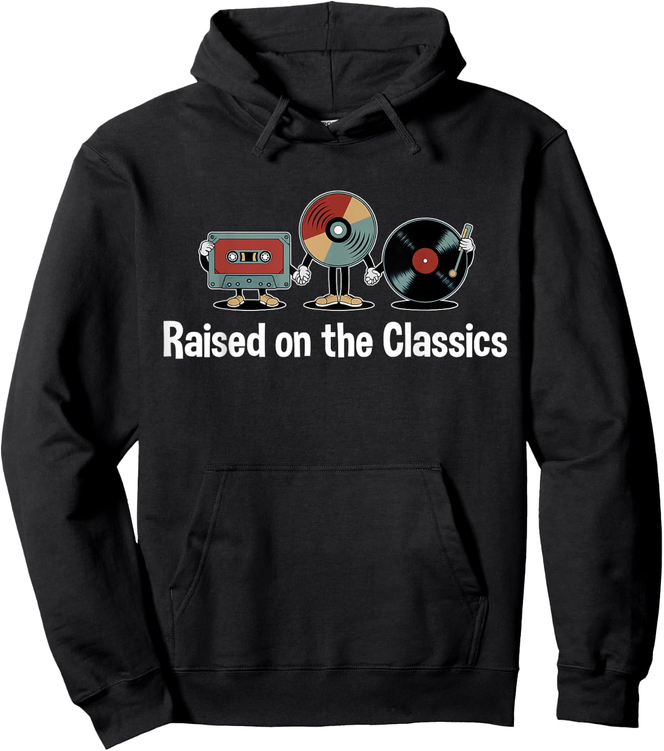 Raised on the Classics – Nostalgic VHS, DVD, 4k Bluray Disc Hoodie - Hoodie | Black