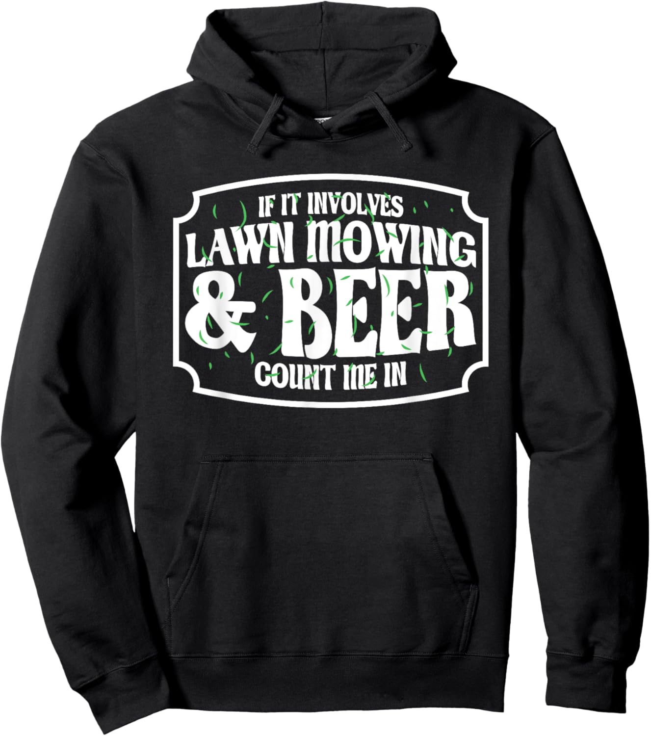 Lawn Mower Funny Beer & Lawn Mowing Hoodie - Hoodie | Black