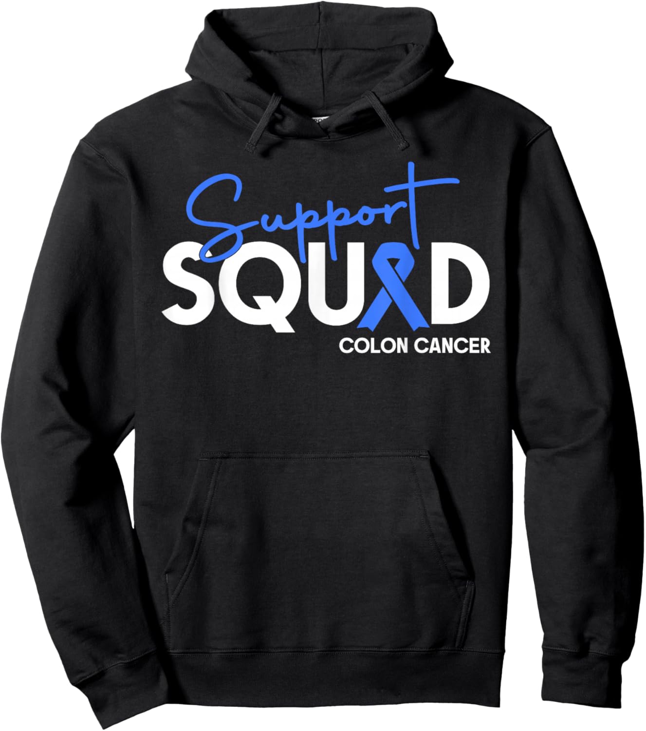 Colon Cancer Awareness Support Squad Apparel Women Men Hoodie - Hoodie | Black