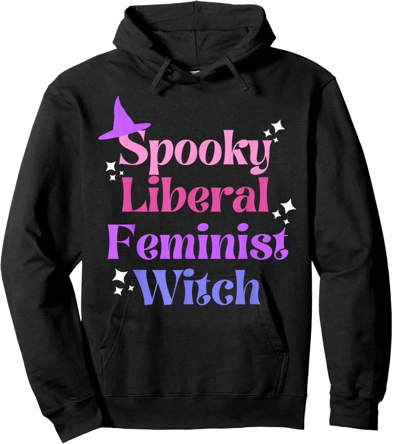 Spooky Liberal Feminist Witch, Fall Rights, ProChoice Hoodie - Hoodie | Black