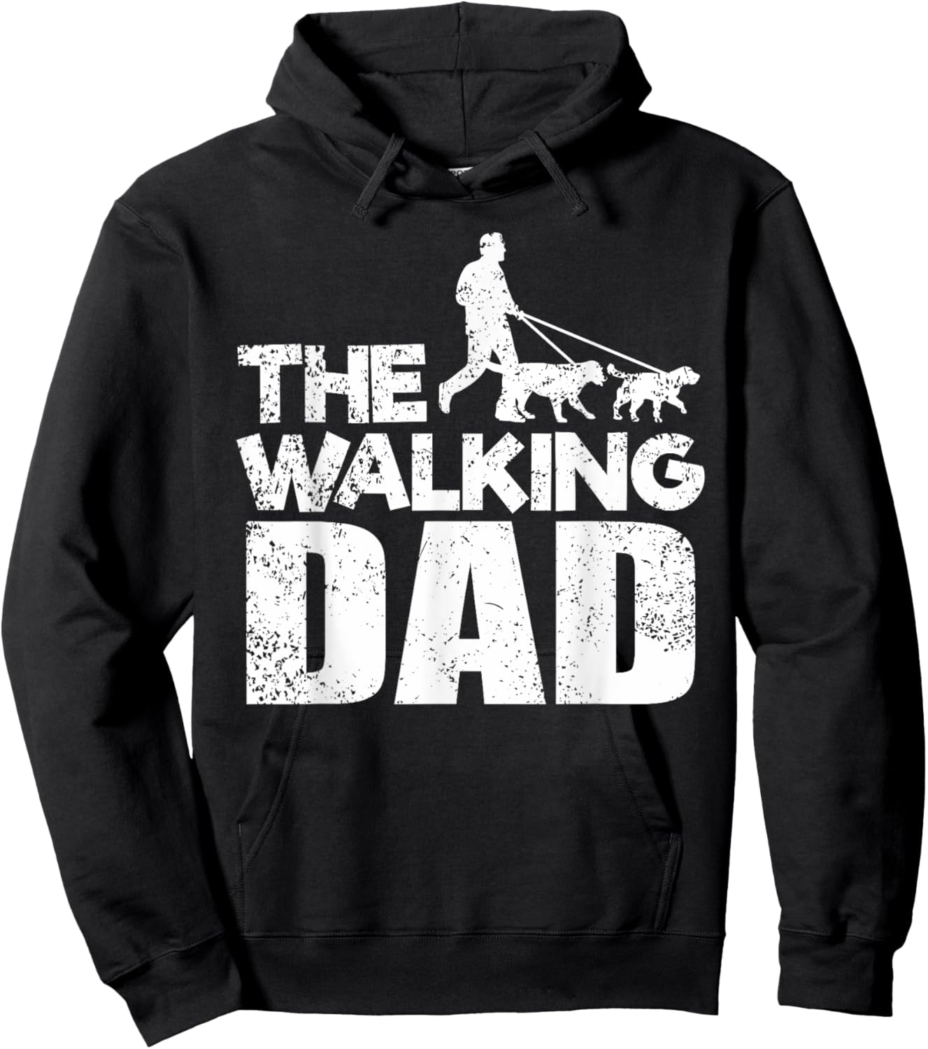 The Walking Dad dog walking - funny dogs Hoodie - Hoodie | Black