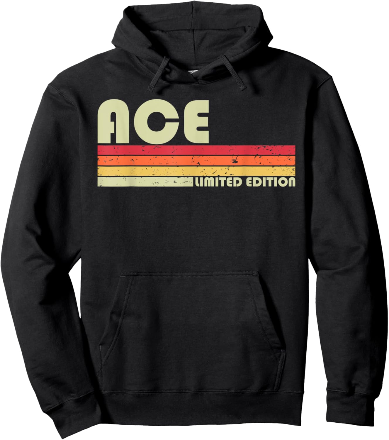 ACE Gift Name Personalized Funny Retro Vintage Birthday Hoodie - Hoodie | Black