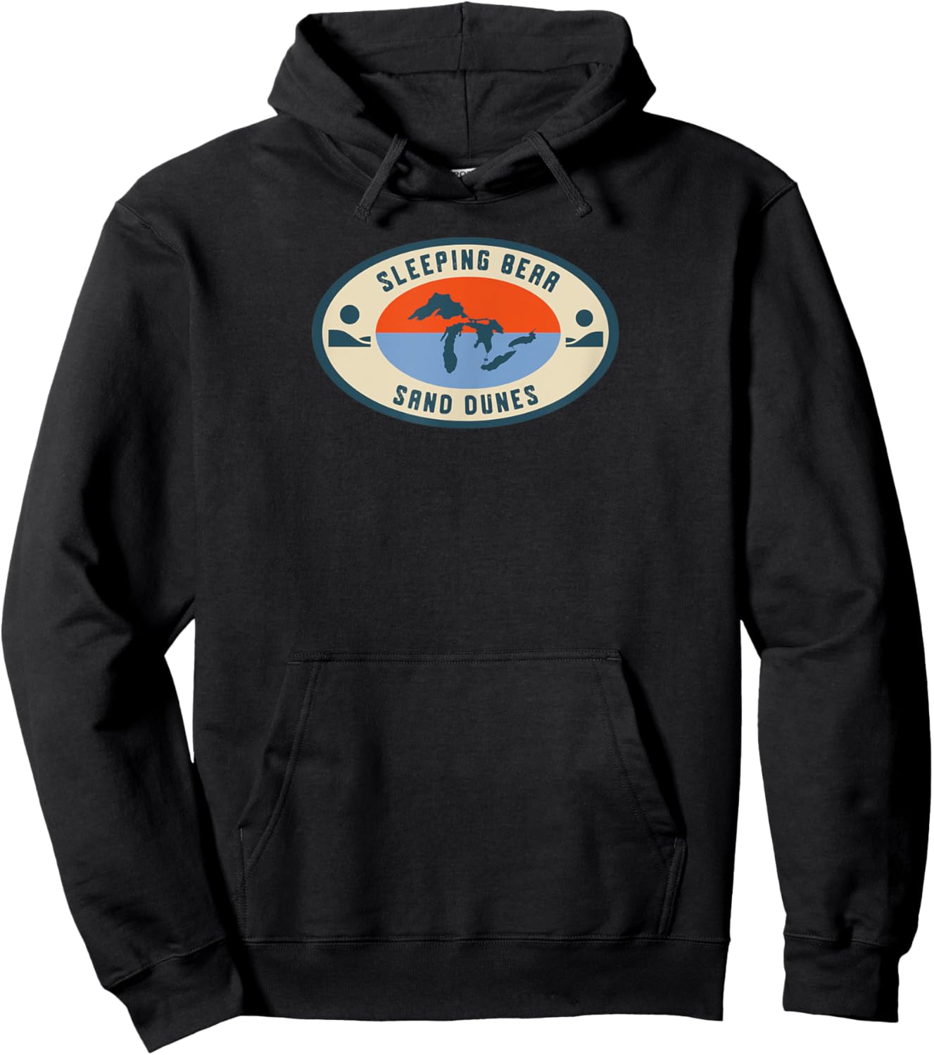 Sleeping Bear Sand Dunes Michigan Michigander Great Lakes Hoodie - Hoodie | Black