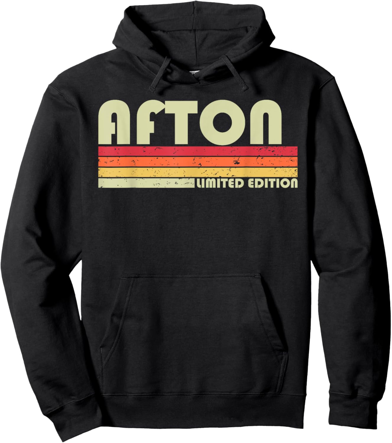 AFTON Name Personalized Retro Vintage 80s 90s Birthday Hoodie - Hoodie | Black