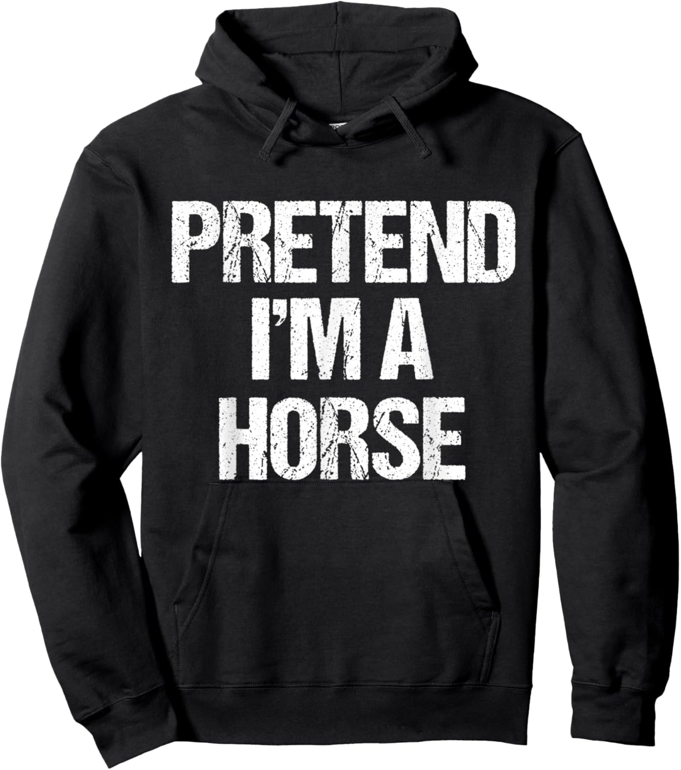 Pretend I'm a Horse Costume Funny Halloween Party Hoodie - Hoodie | Black