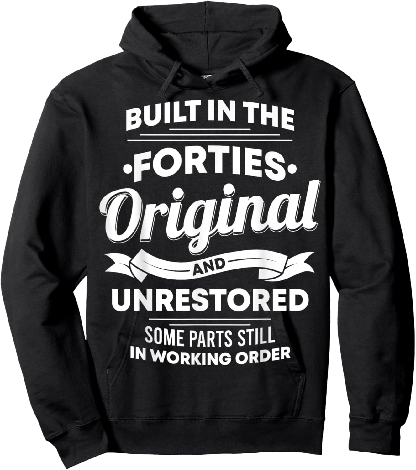 Built In The Forties Original Unrestored Some Parts Still In Hoodie - Hoodie | Black