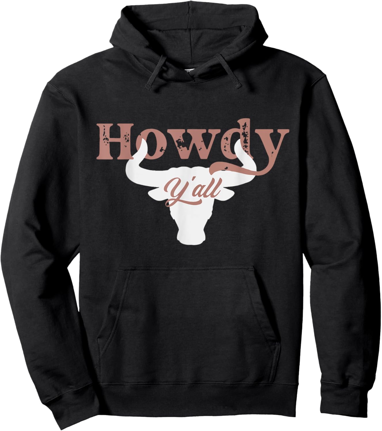 Howdy Y'all Rodeo Western Country Southern Cowgirl & Cowboy Hoodie - Hoodie | Black