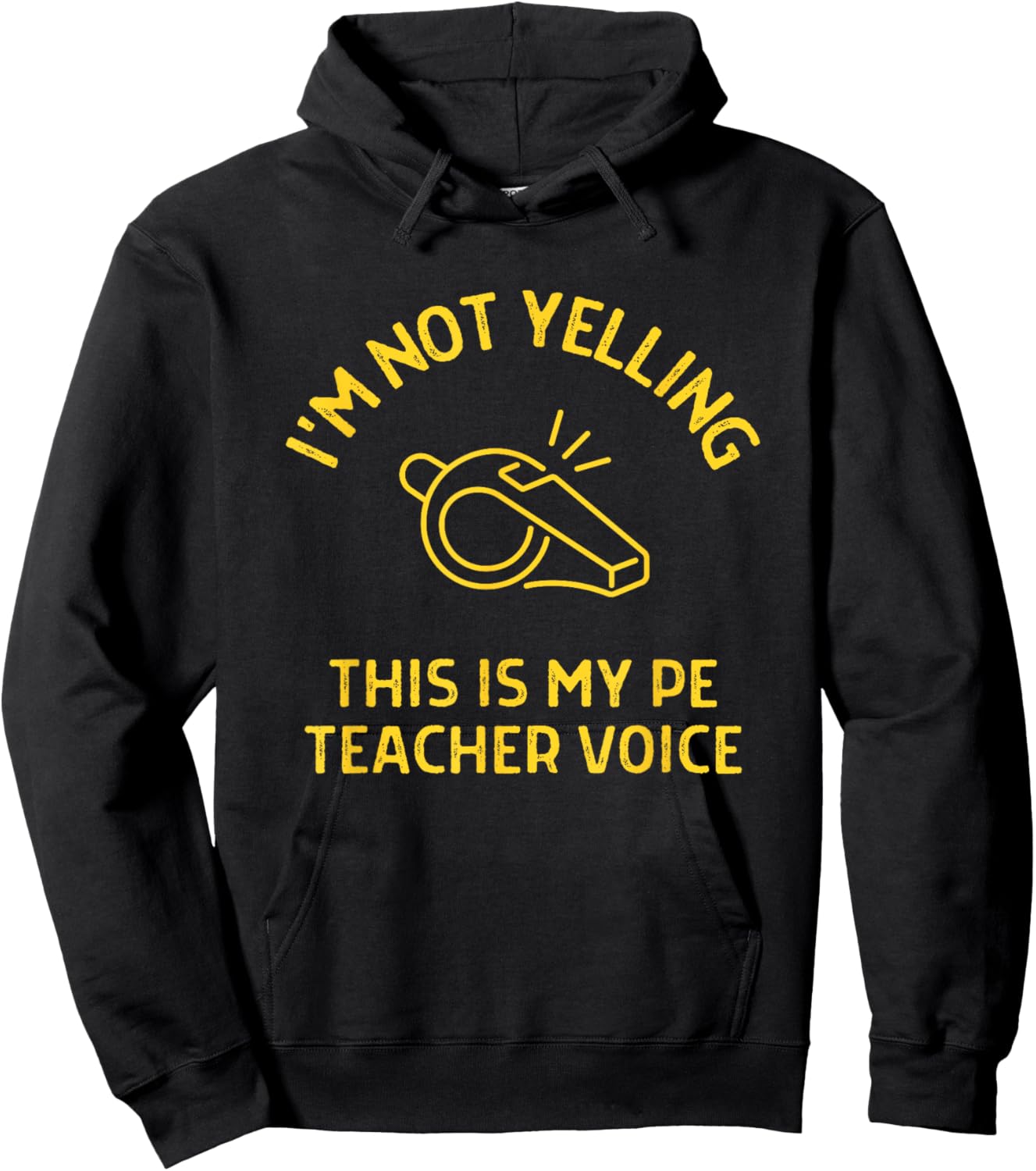 This is My PE Teacher Voice Funny Physical Education Teacher Women Hoodie - Hoodie | Black