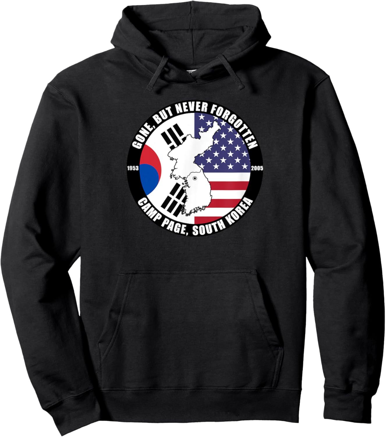 Gone But Never Forgotten Camp Page South Korea Veteran Hoodie - Hoodie | Black