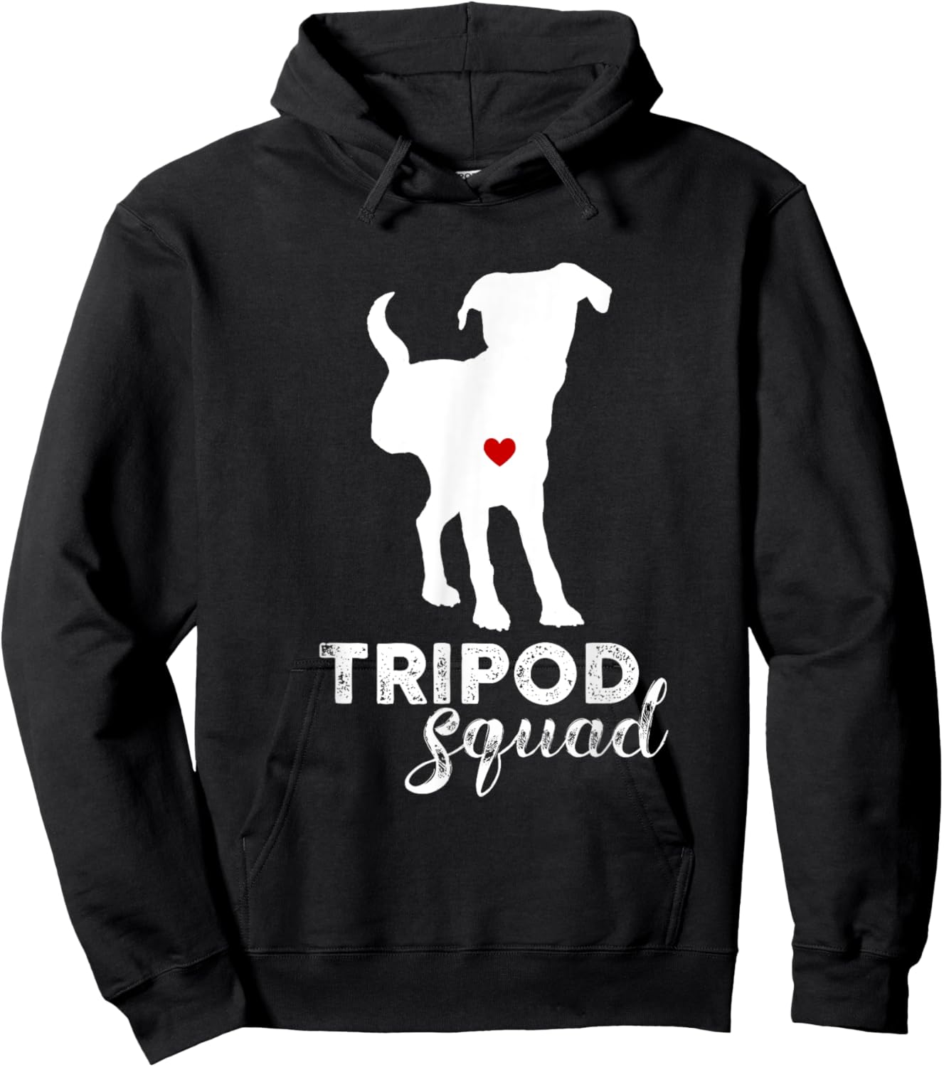 Tripod Squad, Right Back Leg Amputee, Tripaw Dogs Hoodie - Hoodie | Black