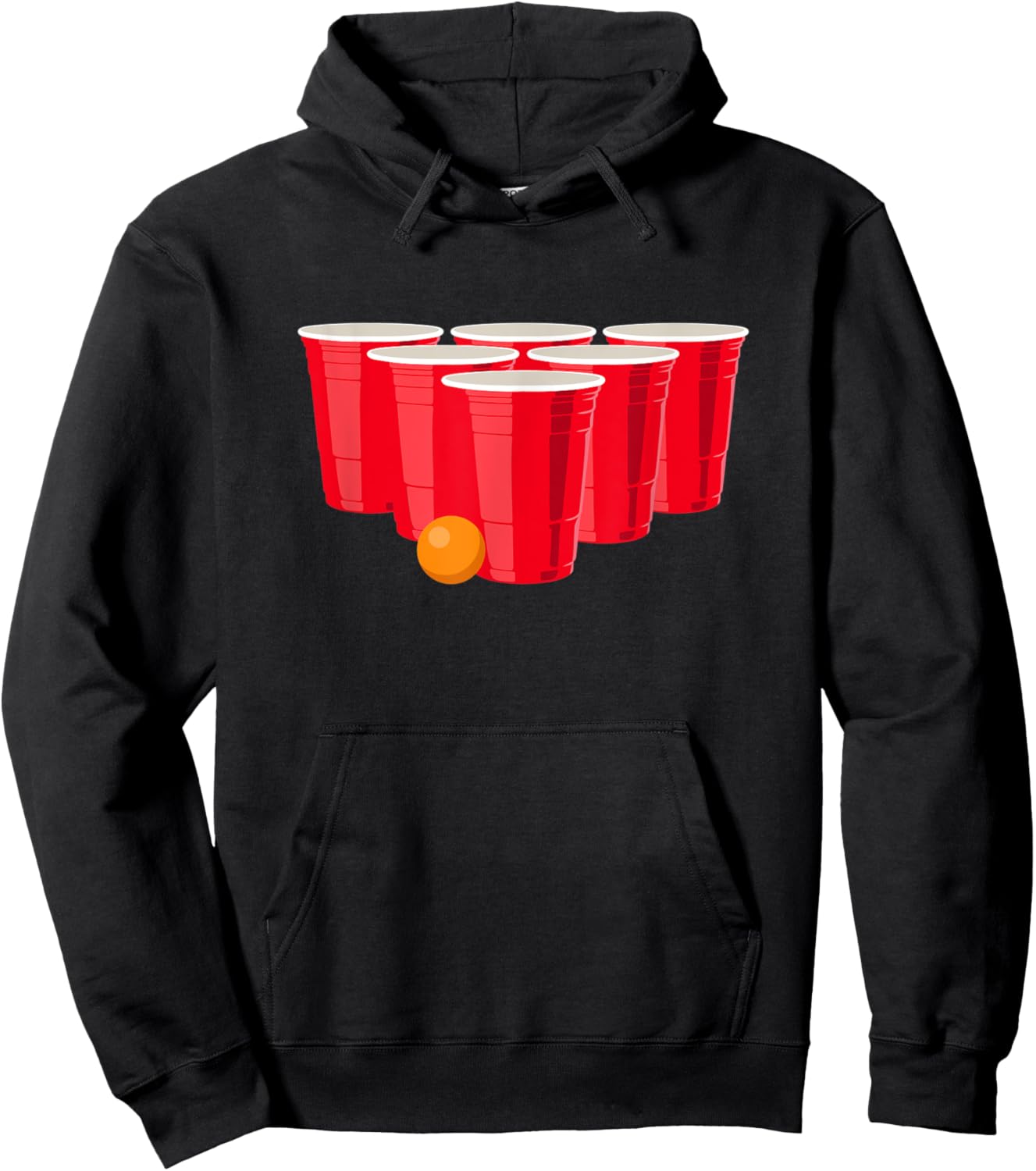 Beer Pong Cups Illustration - Funny Drinking Hoodie - Hoodie | Black