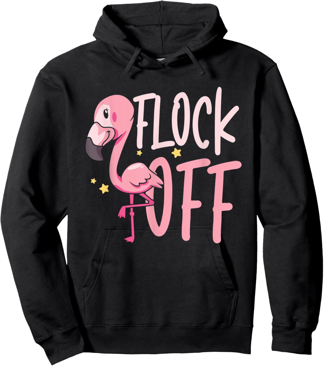 Flock Off for a Ornithologist Bird Owner Flamingo Fan Zoo Hoodie - Hoodie | Black