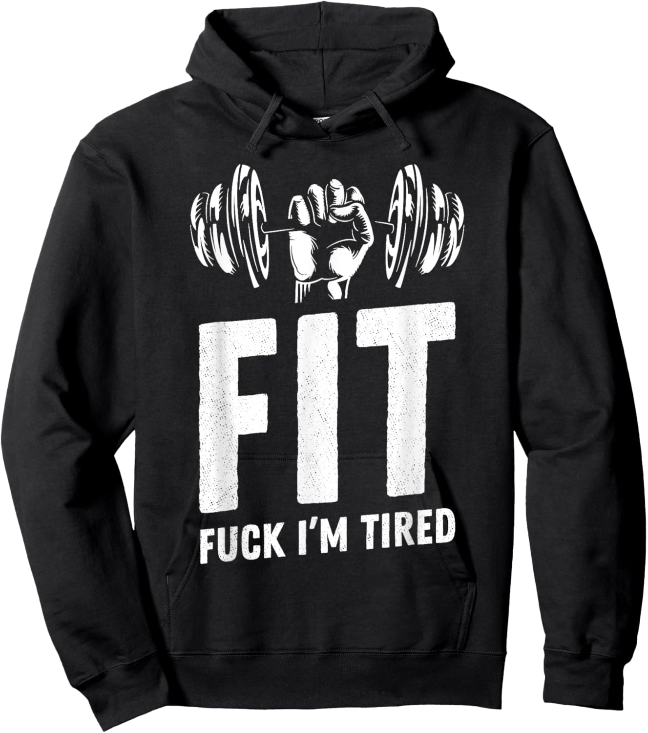 Fit Fuck I'm Tired Gym Workout Fitness Sports Pump Curls Hoodie - Hoodie | Black