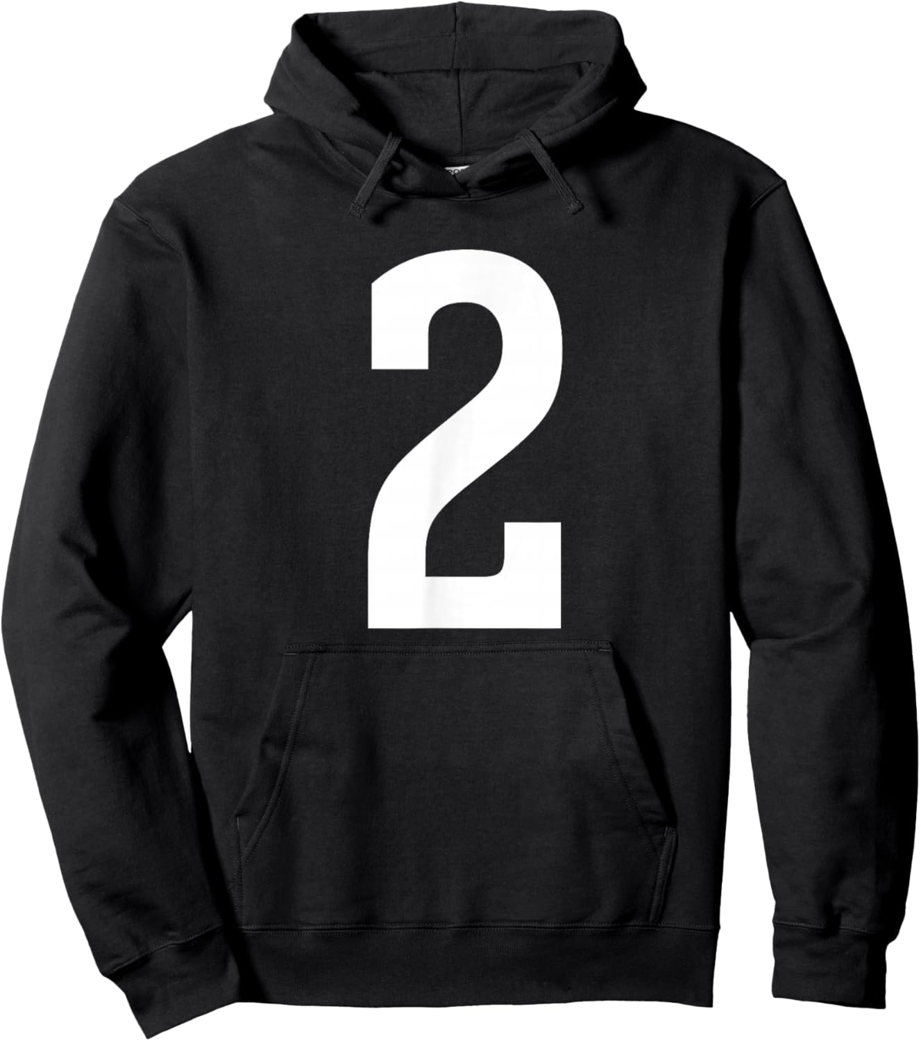 Number Two #2 Sport Team Uniform Hoodie - Hoodie | Black