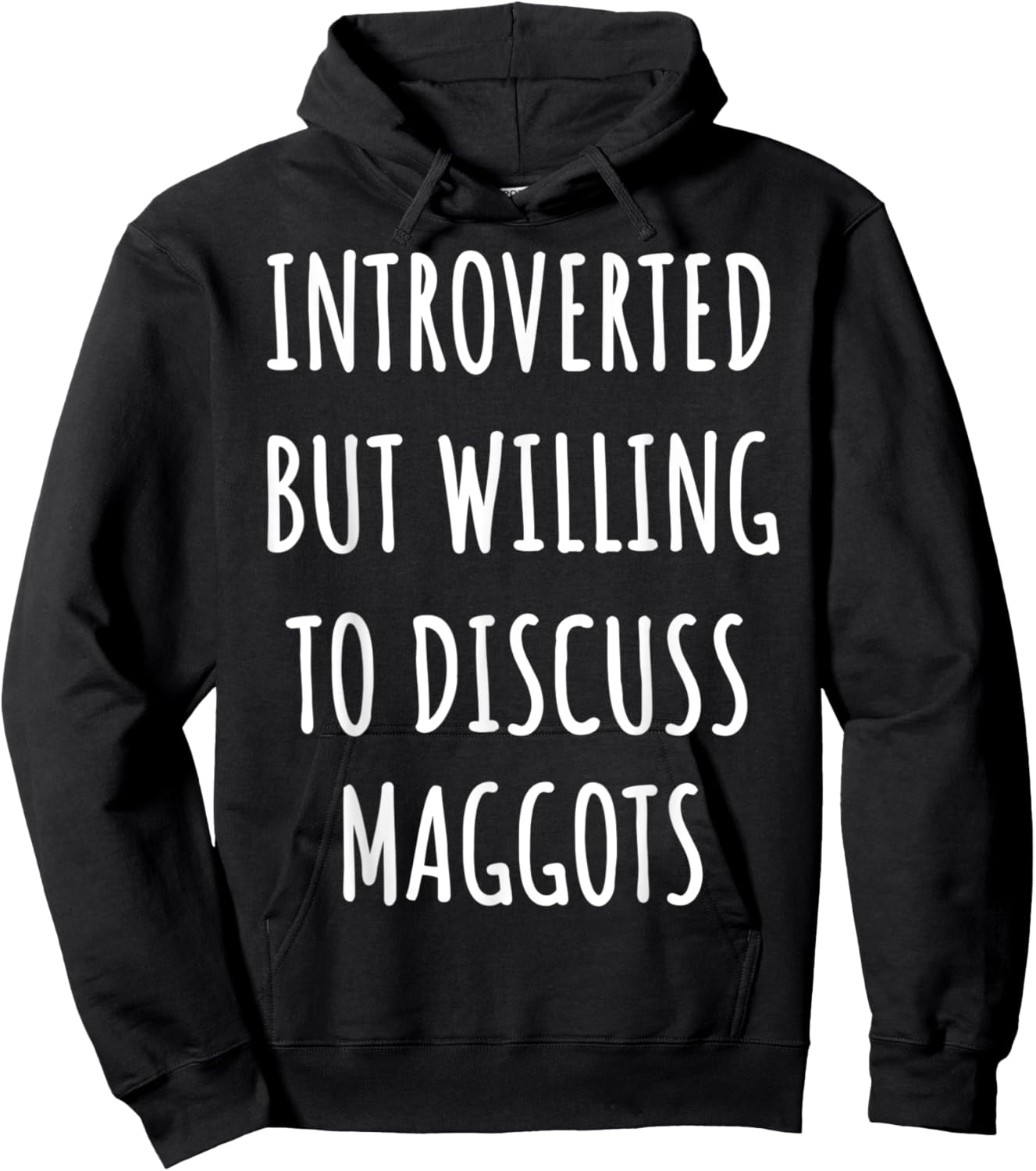 Funny Introverted maggot Hoodie - Hoodie | Black