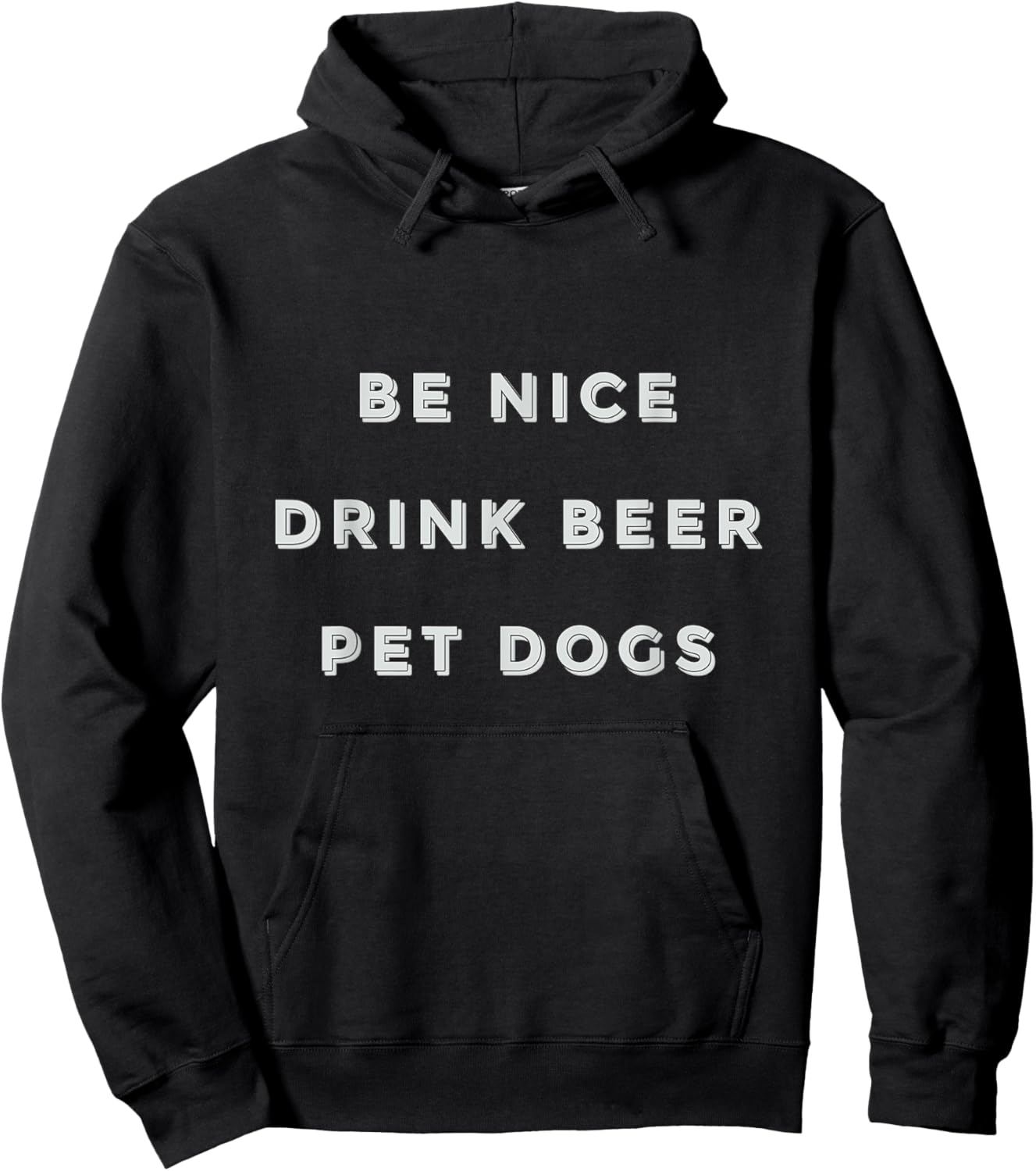 Be Nice Drink Beer Pet Dogs Hoodie - Hoodie | Black